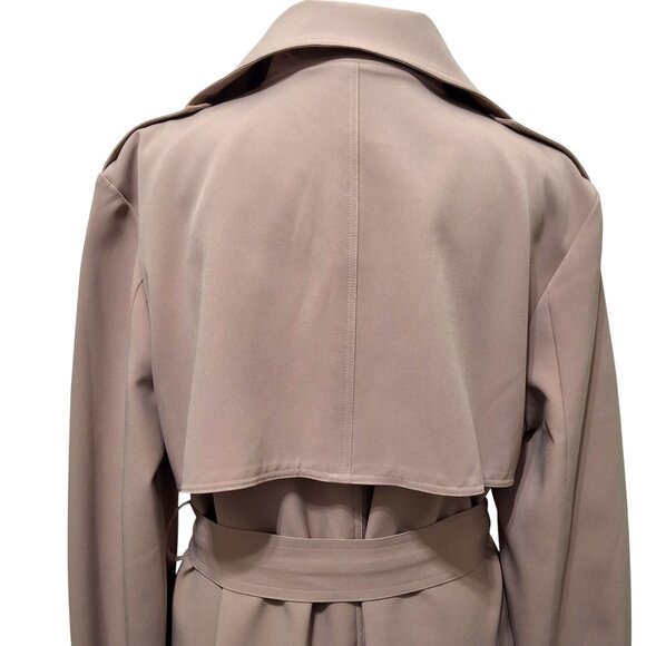 Prima Womens L Belted Trench Coat Beige w/ Bonus Scarf Set Preppy Heritage - Picture 8 of 12